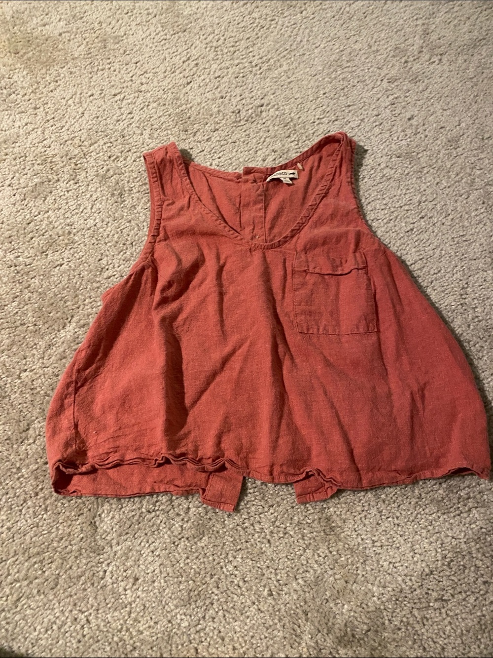Toad&Co Rustic Red Sleeveless Pocket Tank